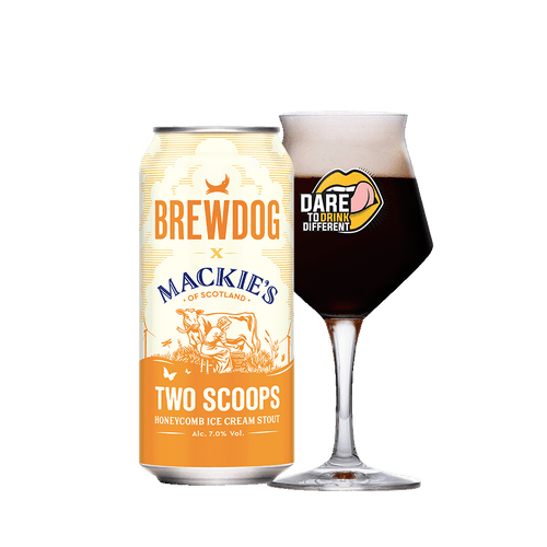 BrewDog Two Scoops (Mackies Collab) blik 44cl met glas