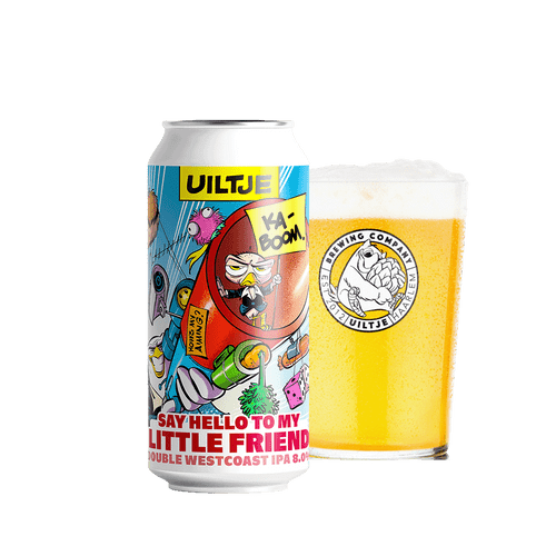 Uiltje Say Hello To My Little Friend is een IPA van Uiltje met een alcoholpercentage van 7.8% Uiltje Say Hello To My Little Friend is een IPA van Uiltje met een alcoholpercentage van 7.8%