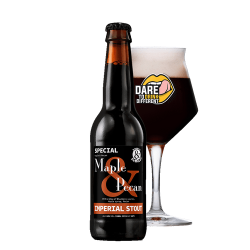 De Molen Maple & Pecan fles 33cl. Is het stevige stour bier van De Molen met 10.0% alcohol.