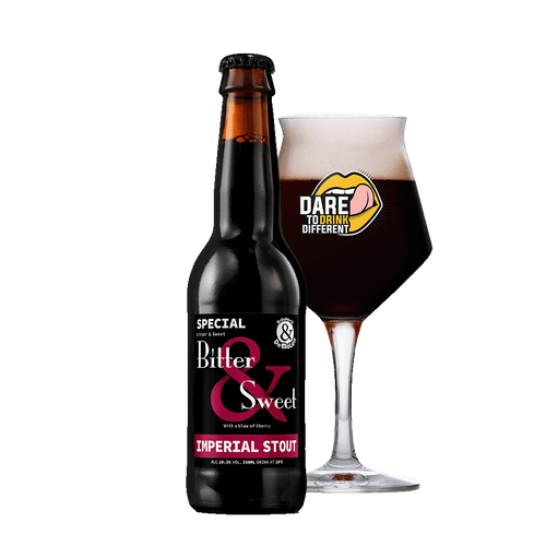De Molen Bitter & Sweet is een stout bier van brouwerij de molen. Met DtDD glas De Molen Bitter & Sweet is een stout bier van brouwerij de molen. Met DtDD glas