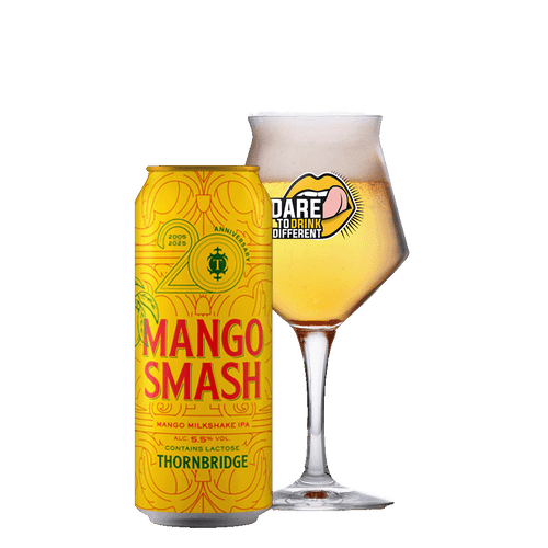 Thornbridge Mango Smash blik 44cl met dtdd glas Thornbridge Mango Smash blik 44cl met dtdd glas