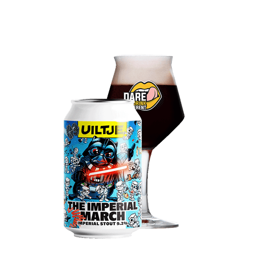 Uiltje The imperial March blik 33cl. Is het stout/porter bier van brouwerij Uiltje met een alcoholpercentage van 9.2%