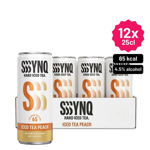 SYNQ Hard Iced Tea Peach blik 25cl - 12-pack
