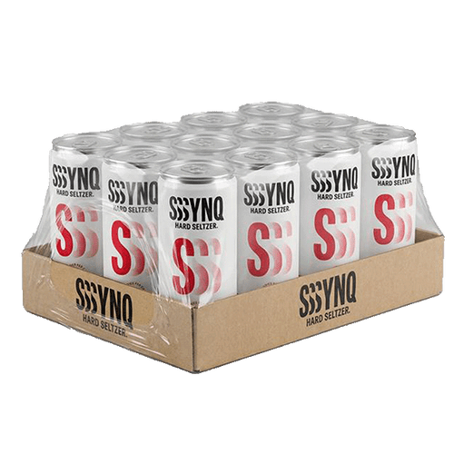SYNQ Hard Seltzer Raspberry blik 25cl in een 12-pack