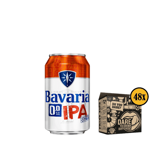 Bavaria 0.0% IPA blik 33cl - multipack. Is het alcoholvrije IPA bier van Bavaria met 0.0% alcohol in een multipack