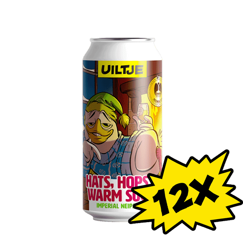 12x Uiltje Hats. Hops & Warm Socks blik 44cl - multipack