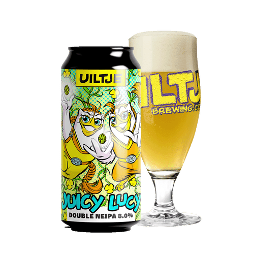 Uiltje Juicy Lucy Double blik 44cl met Uiltje glas