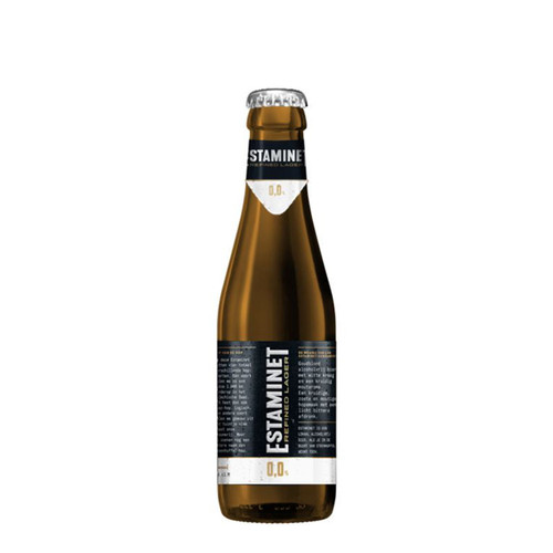 Estaminet Refined Lager 0.0% fles 25cl. Is een alcoholvrij Belgische lager van Estaminet met 0.0% alcohol.