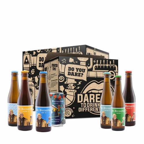 St. Bernardus bierpakket. Met allemaal verschillende  bieren van St. Bernardus