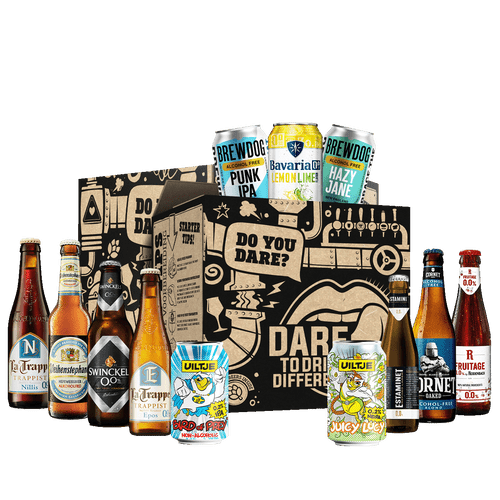 Alcoholvrij bierpakket met 12 verschillende alcoholvrije en alcoholarme bieren
