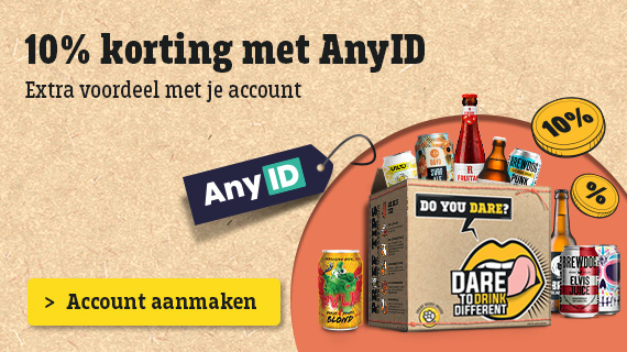 Account aanmaken Dare to Drink Different - ANYID