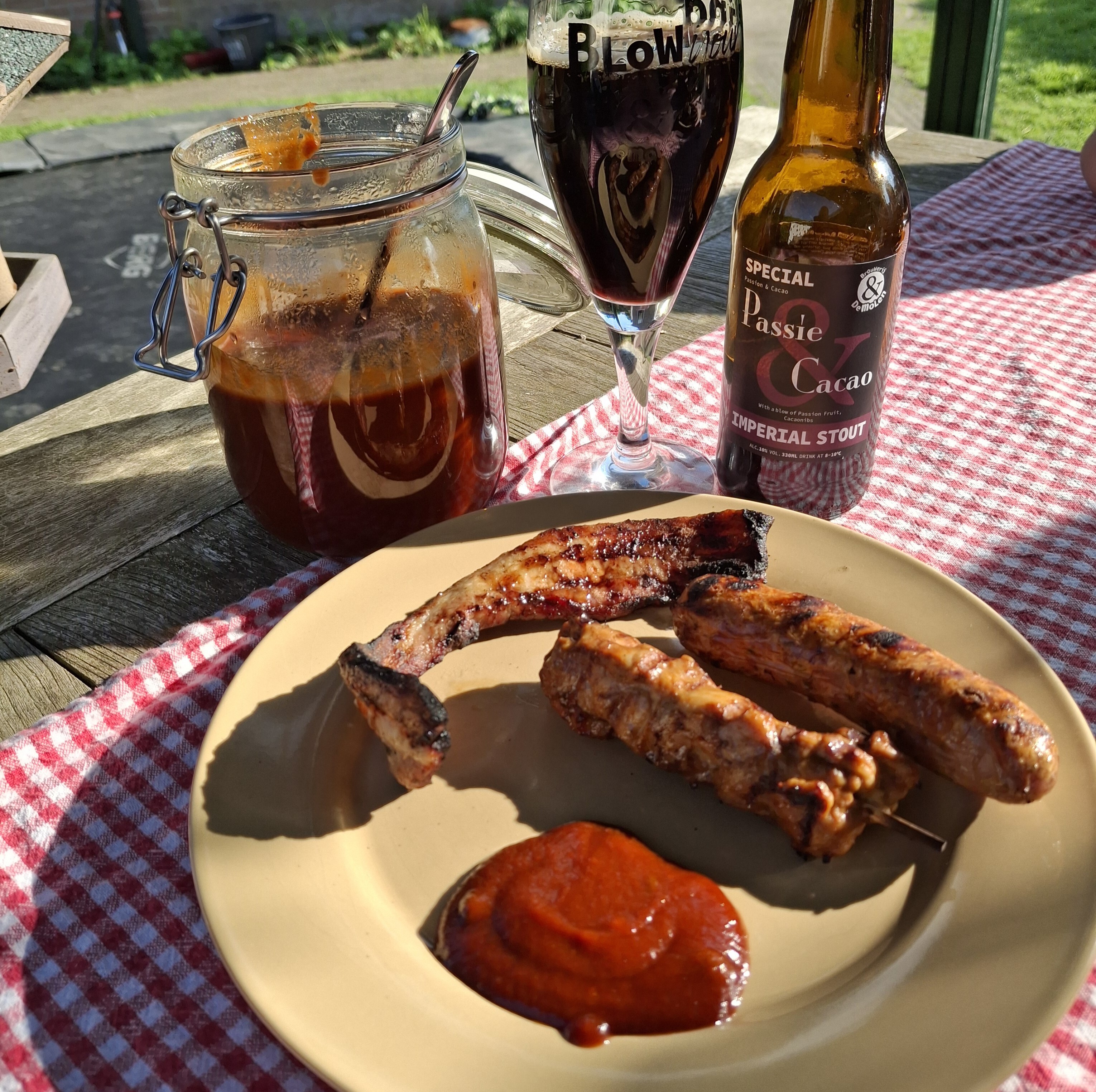 BBQ vlees met biersaus