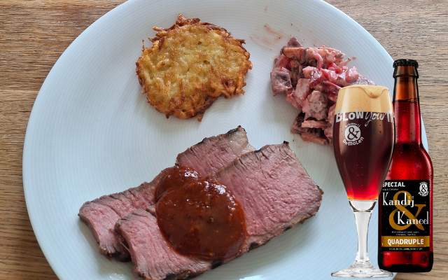 Côte de Boeuf met rösti en bietensalade