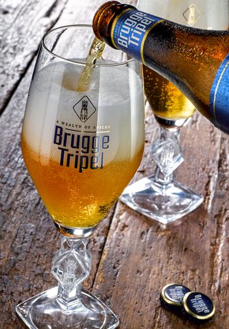 Brugge Tripel bier met glas