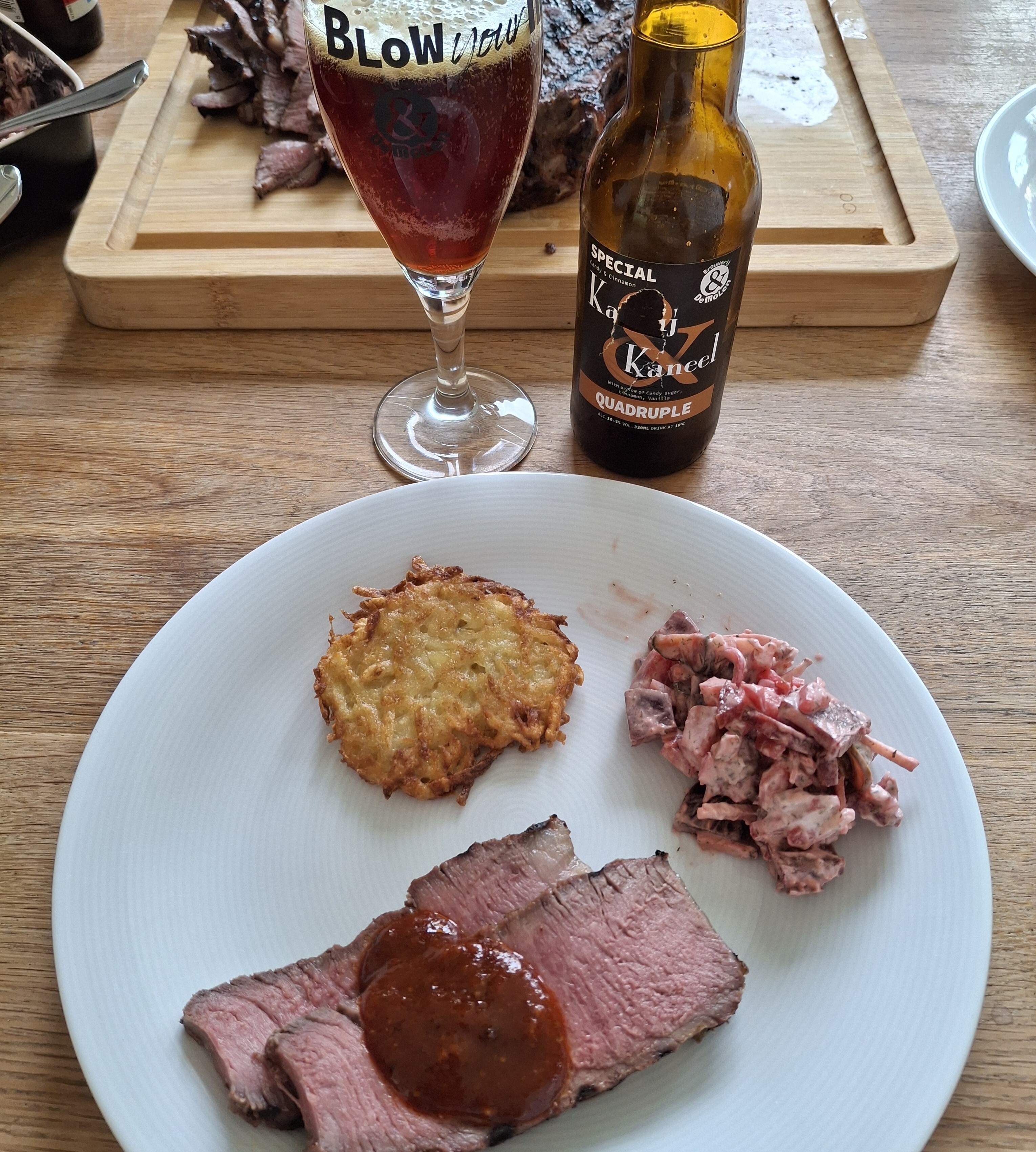 Côte de Boeuf met rösti en bietensalade
