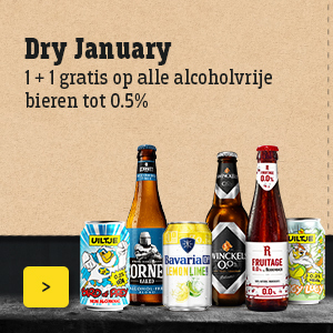 1+1 gratis op alcoholvrij tot 0.5%
