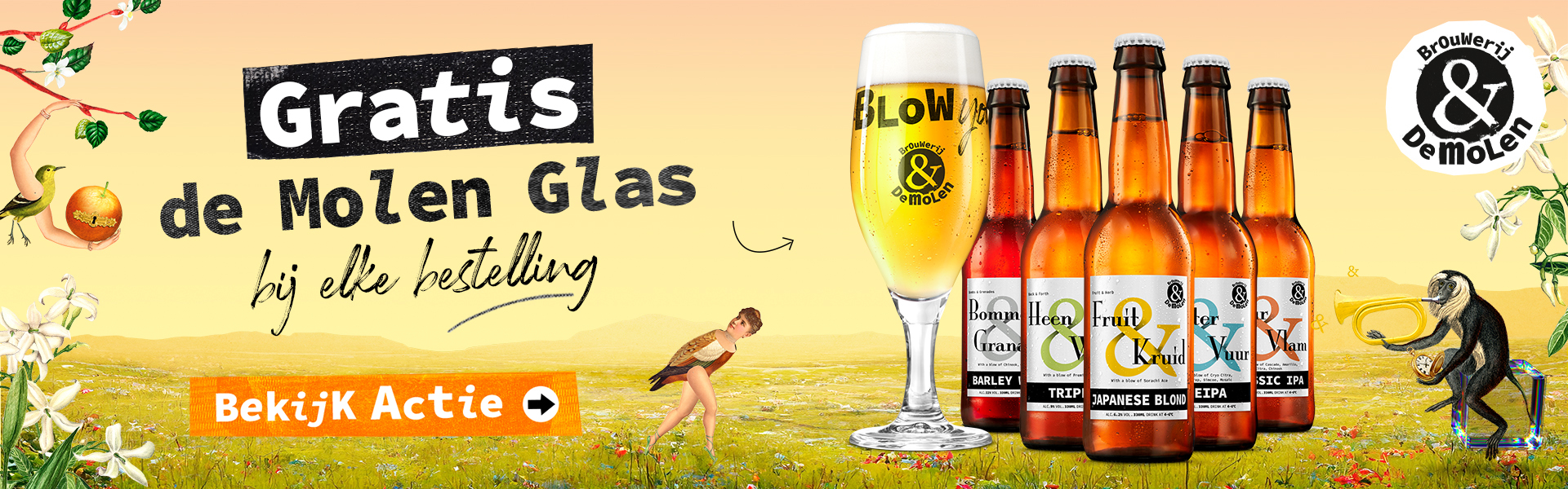 Gratis glas bij elke bestelling 