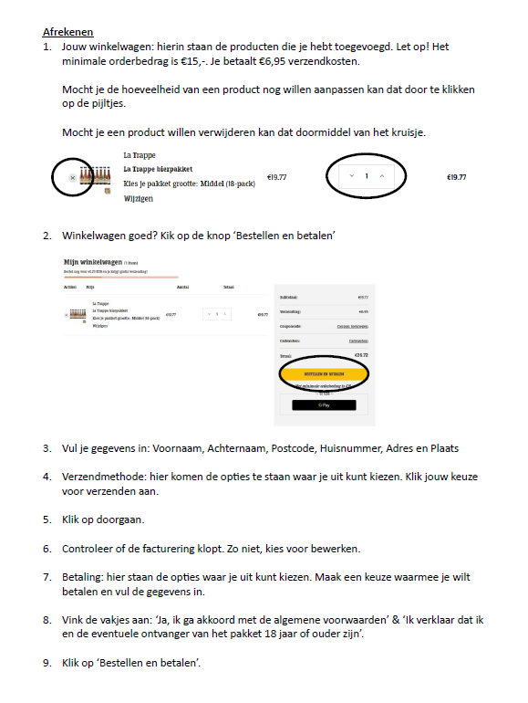 Instructies bestellen Dare to Drink Different
