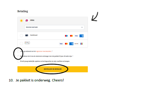 Instructies bestellen Dare to Drink Different