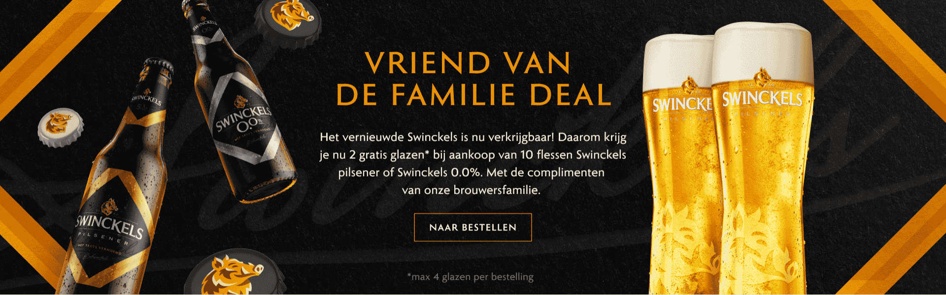 De vriend van de familie deal - 2 gratis glazen bij aankoop van 10 flessen met een max van 4 gratis glazen
