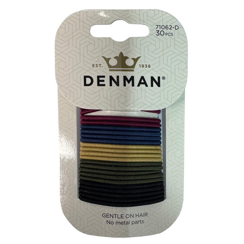 Denman D-71062 30 x Multi natural coloured hair bands