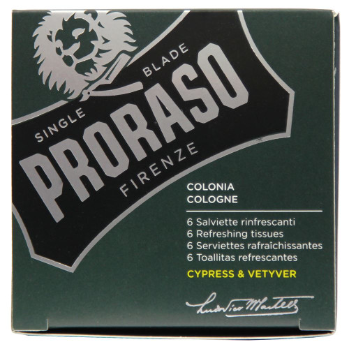 Proraso Cypress & Vetyver Refreshing Tissues Wipes