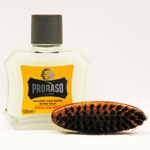 Proraso Wood & Spice Beard Balm 100ml + Beard Brush