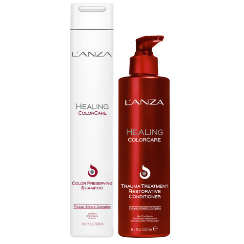 L'Anza Healing ColorCare Shampoo 300ml + Trauma Treatment Conditioner 200ml