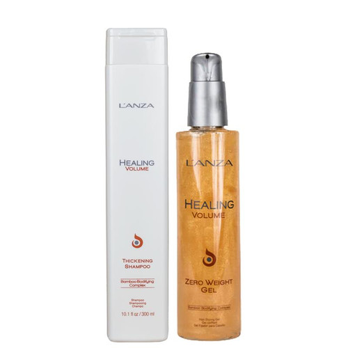 L'Anza Healing Volume Thickening Shampoo 300ml + Zero Weight Gel 200ml