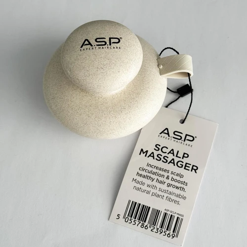 A.S.P Grey Scalp Massage Brush With Flexible Silicone Fingers + Hanging Tab
