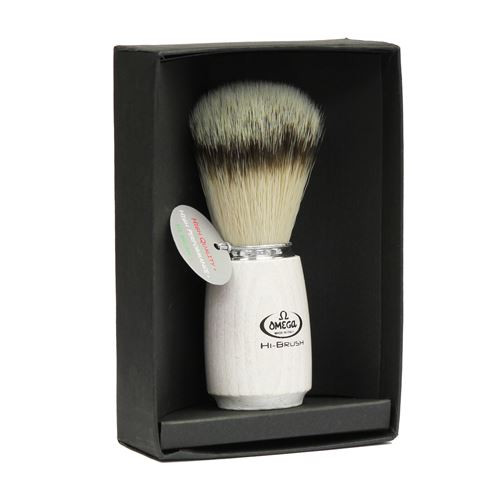Omega Hi-brush Synthetic Badger Brush (ash wooden handle) 46711