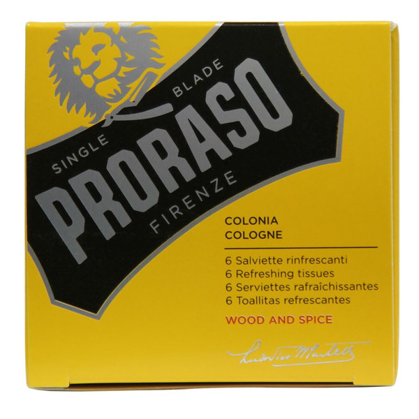 Proraso Wood & Spice Refreshing Tissues (6-pack)