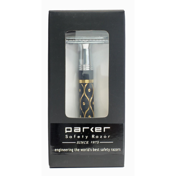 Parker 65R Black & Gold Texture Safety Razor