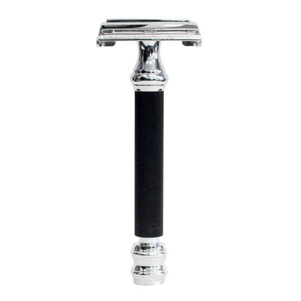 Parker 76R Black Textured Double Edge Safety Razor