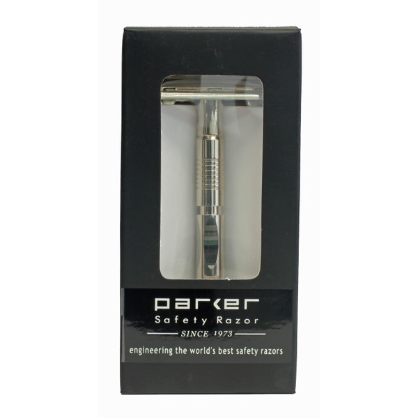 Parker 90R Long Handle Butterfly Open Chrome Safety Razor