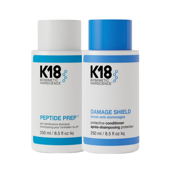 K18 Damage Shield pH Protective Shampoo 250ml + Conditioner 250ml