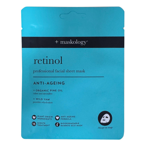 +maskology Retinol Professional Facial Sheet Mask 22ml