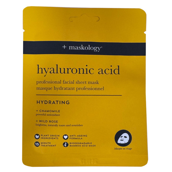 +maskology Hyaluronic Acid Professional Facial Sheet Mask 22ml