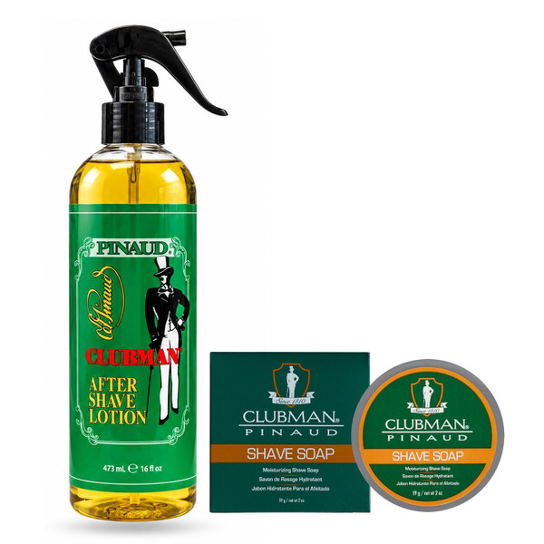 Clubman Pinaud After Shave Lotion 473ml Spray + Shave Soap