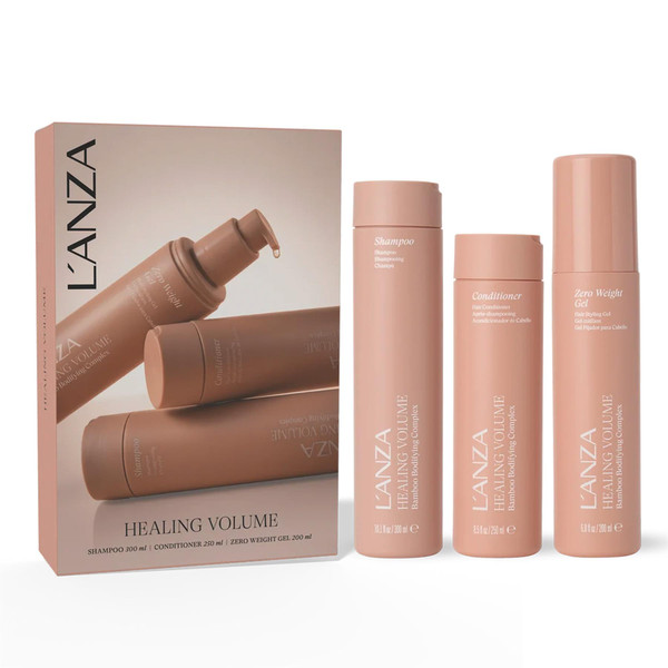 L'Anza Healing Volume Set - Shampoo, Conditioner + FREE Zero weight Gel