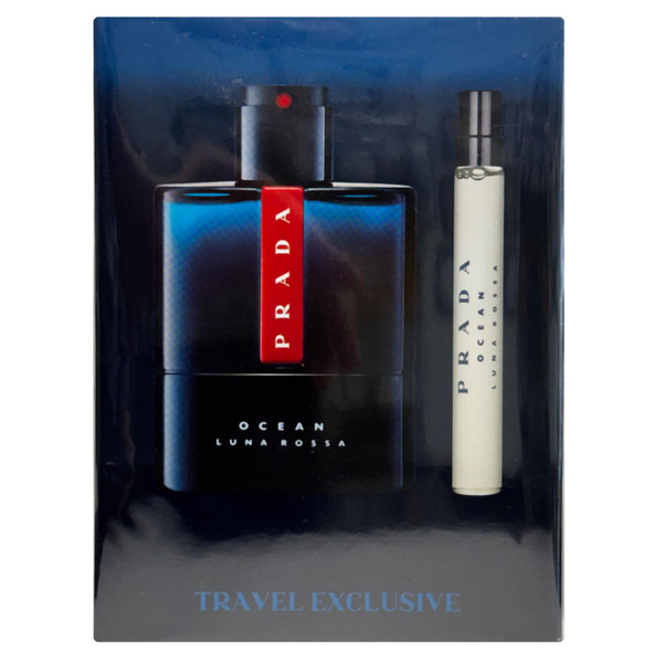 Prada Ocean Luna Rossa Gift Set - Eau de Toilette Refillable 100ml Spray + Eau de Toilette 10ml Travel Spray