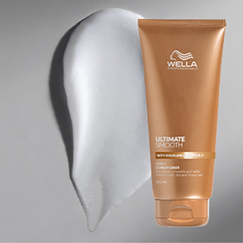 Wella Professionals Ultimate Smooth Conditioner with Squalane & Omega-9 for deep nourishment, shine, and frizz control on dry or colour-treated hair