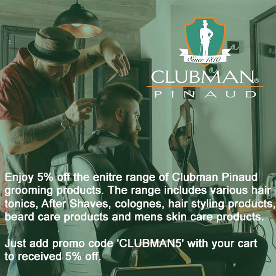 Clubman Pinaud 5% off deal