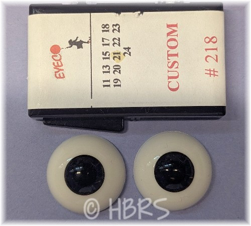 Eyeco Soft Glass Eyes - Dark Grey Custom #218 -  21mm