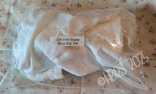 White Doesuede Body Slip, 22" Dolls, 3/4 limbs White Doesuede Body Slip, 22" Dolls, 3/4 limbs