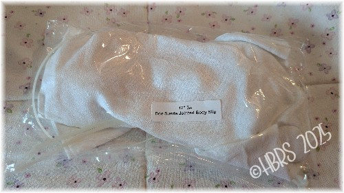 White Doesuede Body Slip, 17" Dolls, 3/4 limbs