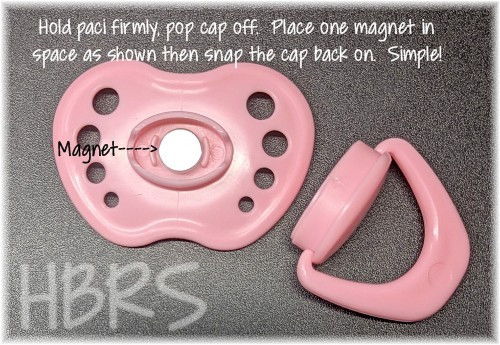 Sweetheart Newborn Pacifiers - Snow White with magnets
