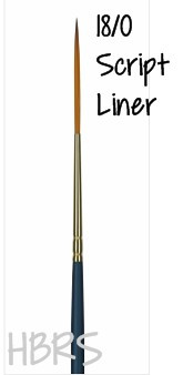 Create fine, flowing reborn baby hair and delicate eyebrows with this 18/0 Golden Taklon script liner brush. Suitable for air-dry and heat-set paints.
