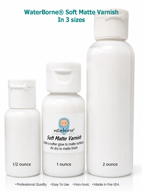 WaterBorne ® Air Dry Soft Matte Varnish, 1/2  oz