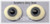 Pabol Flat Oval Glass Eyes Baby Grey -  8mm